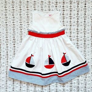 Good Lad Red and Blue Casual Sleeveless Sundress